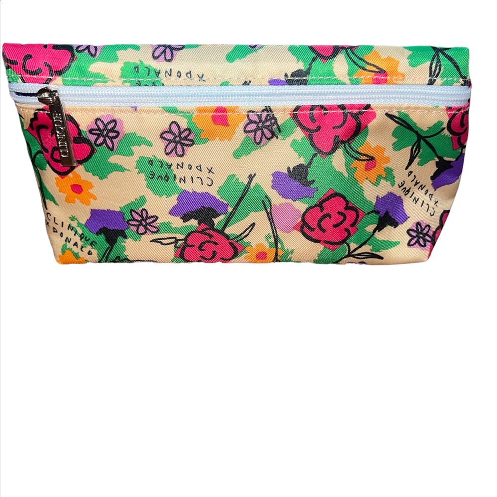 Clinique Small Make Up Cosmetic Bags Floral and Lips 3 - Picture 2 of 10